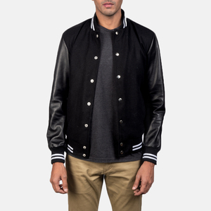 Veste en cuir véritable haut de gamme style universitaire urbain, imperméable, respirante, écologique, moderne, personnalisable, vente en gros - Product Image 3