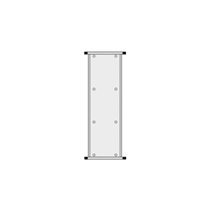 Pannello trasparente - Sistema informativo elemento murale di base, da avvitare, Grigio chiaro - OT411 - Product Image 1