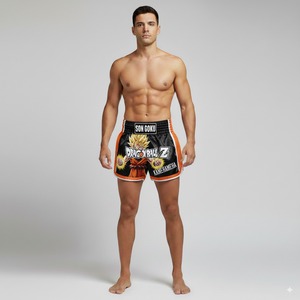 Custom DTG DTF Impreso 100% Poliéster Durable Muay Thai Shorts Logo Transpirable Gimnasio Fighting Shorts Hombres Mujeres Muay Thai Shorts - Product Image 5
