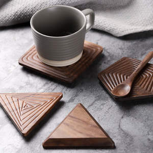 Direct Factory Supply Classic Real Acacia Wooden <b>Coasters</b> Handcrafted Eco-Friendly <b>Drink</b> <b>Coasters</b> for Bar Restaurant Hotels - Product Image 5