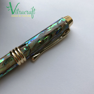 Stylo plume de luxe Premium Abalone Shell Incrusté Stylo signature fait main de luxe Cadeau parfait pour les parents et les partenaires - Product Image 5