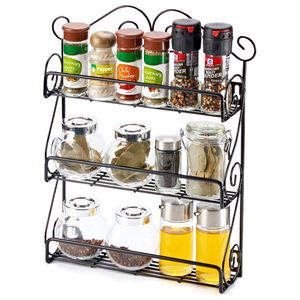 <b>Spice</b> container <b>Rack</b> Tall Kitchen Tools Storage Holder With <b>Wooden</b> Shelve <b>Spice</b> Jar Holder Cabinet <b>Spice</b> <b>Rack</b> - Product Image 2