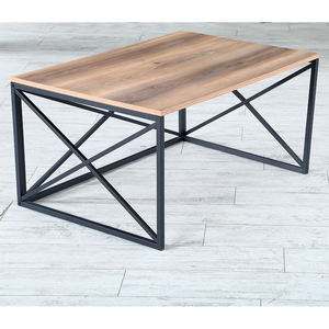 Meubles de salon au design moderne européen Meubles pour la maison Tables basses modernes Table basse en bois avec plateau en métal Table basse - Product Image 4