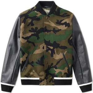 CUSTOM LOGO <b>CAMO</b> <b>JACKET</b> <b>MEN</b> HOMBRE CHAQUETA VARSITY/LETTERMAN VARISTY BASEBALL and FOOTBALL CUSTOMIZED <b>JACKET</b> - Product Image 1