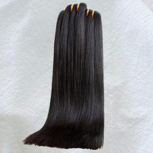 Venta al por mayor indio crudo templo extensiones de cabello virgen rizado ondulado paquetes cutícula alineada para uso en salón de belleza - Product Image 2