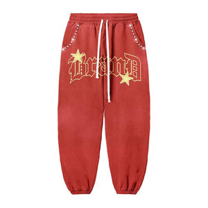 ชุดเซ็ตแทรคสูทสตรีทแวร์ฤดูหนาวแบบเรียบง่าย คุณภาพสูง พร้อมโลโก้ กางเกงวอร์มขาบานสำหรับผู้ชาย ชุดฮู้ดดี้ผ้าฝ้ายพร้อมเชือกผูก - Product Image 6