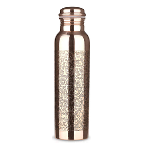 Bouteille d'eau en cuivre martelé FBA 100% Pure Healthy Eco-Friendly Ayurveda Sports Benefit Drinkware - Product Image 1