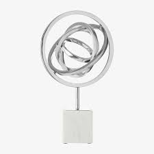 Sculpture à la main en argent moderne Accent décoratif moderne pour bureau à domicile ou affichage de cadeaux - Product Image 3