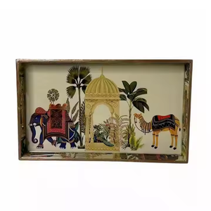 2024 dernier plateau Design pour la décoration de table de bureau à domicile et l'utilisation de la cuisine plateau de service de cuisine plateau à manger (taille 8X8 pouces) disponible - Product Image 3