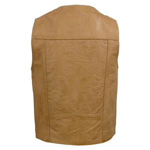 Chaleco de Motociclista para Hombre, Talla Grande, Spandex/Nylon, Cuello Redondo, Estilo Occidental, Casual, Invierno, Cierre de Cremallera, Novedad 2024 - Product Image 2