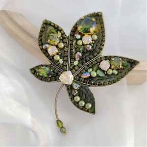 Beaded brooches Handmade designer brooch. High quality accessories. <b>Unique</b> design brooch. <b>Baby</b> shower best <b>gift</b>. - Product Image 6