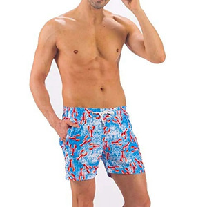 Short de surf en polyester à séchage rapide pour hommes, avec motif personnalisé, respirant, anti-UV, imperméable, maillot de bain, logo personnalisé imprimé à la taille - Product Image 5