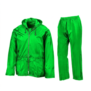 Men's Winter Plus Size Waterproof Lightweight Hooded <b>Rain</b> <b>Jacket</b> Shorts Set Solid <b>Black</b> Casual Full Length Zipper Fly Side - Product Image 4