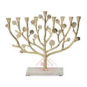Bougie Menorah Bougeoir pour Centres de Table Décor Vente Chaude En Laiton Bougie Menorah pour Centres de Table - Product Image 5