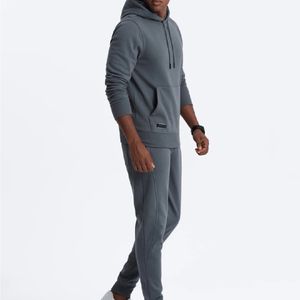 Survêtement de Jogging Unisexe 100% Coton avec Col à Capuche Imprimé Personnalisé et Motif Solide pour Homme - Product Image 2