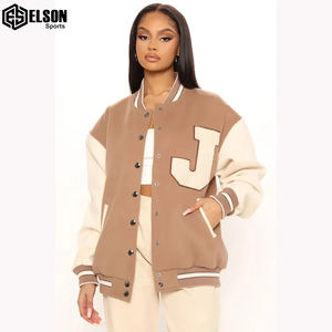 Vêtements d'hiver Meilleures ventes Veste universitaire à la mode avec boutons à fermeture éclair et panneau en blocs de couleurs personnalisés Vestes pour hommes et femmes - Product Image 1