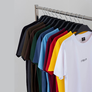 เสื้อยืดใส่ได้ทั้งชายและหญิงเสื้อยืดผ้าฝ้าย100% 180GSM สัมผัสนุ่มใส่ลำลอง OEM โลโก้ OEM ตามสั่งพิมพ์สกรีนขายส่งจำนวนมาก - Product Image 4