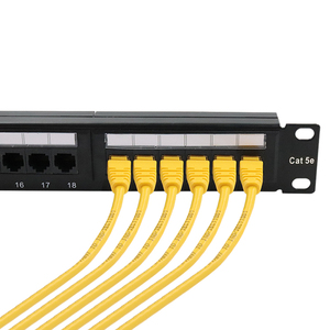 Nhà Máy Giá 19 inch gắn tường Patch panel 24 <span class=keywords><strong>Jack</strong></span> Port cho đồng trục & Cat 5e <span class=keywords><strong>UTP</strong></span> vá Cáp phân phối kết nối phụ kiện - Product Image 6