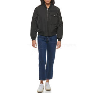 Chaqueta Bomber transpirable de secado rápido para mujer para venta en línea Chaqueta Bomber hecha de poliéster para mujer - Product Image 5