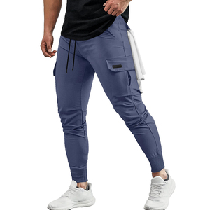 Winter Wear 100% Cotton Canvas Heavyweight Eco-Friendly Casual Cargo Pant <b>Elastic</b> <b>Waist</b> High Street Breathable Men with Pockets - Product Image 2