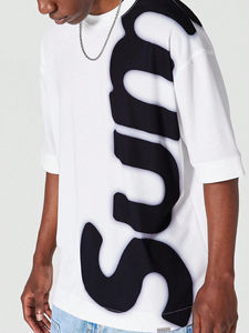 Camiseta de alta calidad 100% algodón, extragrande, lisa, con cuello redondo, para hombre, personalizada con impresión de logotipo. - Product Image 5