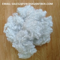 Vikohasan 7D HCS White II Fibra cortada de poliéster reciclado del fabricante GRS Certificado Sintético Siliconizado Hueco Conjugado