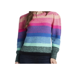 Pull décontracté rose à manches longues et blocs de couleur pour femme Vince Camuto, taille XS, pour la saison d'automne - Product Image 5