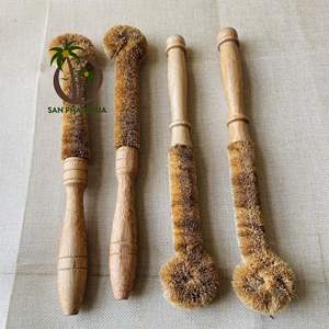 Cepillo de limpieza de fibra de coco NATURAL de VIETNAM, estropajo ecológico, estropajo BIODEGRADABLE con mango de cocina - Product Image 3