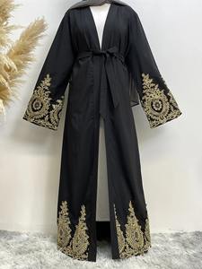 Modest <b>Plus</b> <b>Size</b> Breathable Abaya Ramadan Embroidery <b>Kaftan</b> Islamic Clothing Muslim for Women Customizable <b>Size</b> Designer - Product Image 4