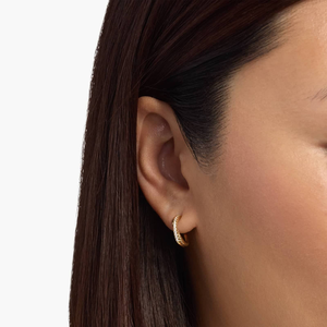 Romantique 925 Argent LabGrown Diamant Demi Hoop Boucles D'oreilles Classique Étincelant Bijoux De Tous Les Jours pour Les Fêtes Spéciales Mariage Parfait - Product Image 4