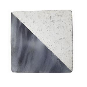 Ensemble de dessous de verre en pierre naturelle fabriqué à la main haute tendance Double-ombre marbre carré table décorative moderne cuisine tasse tapis tampons - Product Image 1