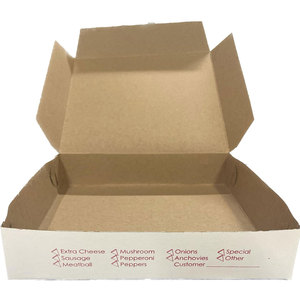 Caja de pizza impresa personalizada de fabricante potente Caja de embalaje de caja de pizza de papel corrugado de impresión personalizada - Product Image 5