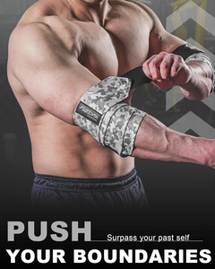 Genouillère de musculation de conception camouflage, bandage de compression long, élastique, résistant, en coton, pour la musculation - Product Image 2