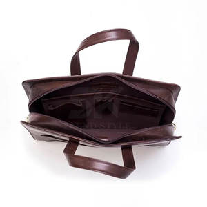 Maletín de Cuero de Moda, Maletín de Trabajo Ligero de un Solo Color, Diseño de Logotipo Personalizado, Maletín de Cuero de un Solo Color - Product Image 5