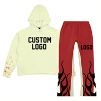 Personalizado al por mayor chándal hombres adultos precio barato holgado Slim Fit chándal traje de entrenamiento Jogging conjunto francés Terry polar