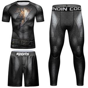 ชุดเสื้อกางเกงรัดรูป + กางเกงขาสั้นสำหรับผู้ชายใหม่2025ออกแบบได้ตามที่ต้องการชุดต่อสู้สำหรับ MMA ชุดกิโมโน - Product Image 3