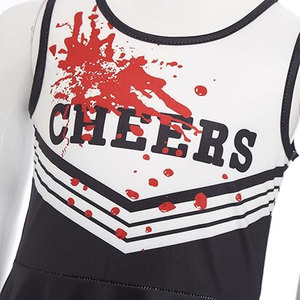 Disfraces de Animadora 2026 para Niñas, Disfraz de Animadora Zombi para Halloween con Pompones - Product Image 3