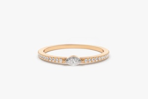 Bague de mariage en or jaune 14K de haute qualité empilable Marquise Lab Grown Diamond Eternity Rings pour femmes Matériau principal en or 18K - Product Image 2
