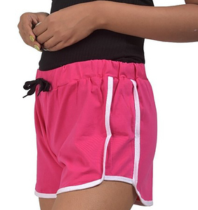 Shorts pour femmes en gros, service OEM personnalisable, taille haute élastique, lavage clair, tissu en maille 100% coton, séchage rapide, respirant - Product Image 1
