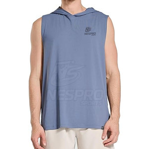 Polar personnalisé sans manches hommes sweats à capuche bas quantité minimale de commande hommes sweats à capuche en gros bonne qualité coton personnalisé hommes sweats à capuche - Product Image 1