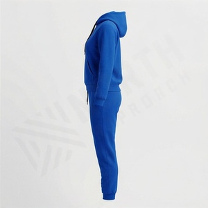 Premium Quality Cotton Winter 2 in 1 Tracksuit Set <b>Zip</b> Jacket Midweight Waterproof Breathable Windbreaker Training Women - Product Image 3