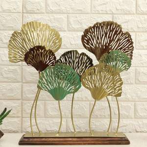 Metal Multicolor Lina 7 Ginko Leaf Decoración De Mesa - Product Image 1