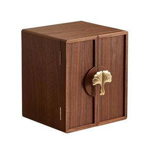 Caja de almacenamiento de madera acanalada hecha a mano, organizador de joyas Rectangular, contenedor de recuerdo rústico, Tesoro decorativo de madera Natural - Product Image 4