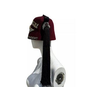 <b>Vintage</b> Shriners Fez <b>Hat</b> with Tassel & Rhinestones Freemasons Masonic <b>Hat</b> High Quality Custom Best Sale Hot Selling Fezz - Product Image 4