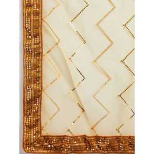 Lehenga Choli en soie artificielle jaune éclatant avec sequins, avec dupatta, pour robes de bal - Product Image 4