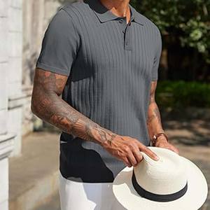 เสื้อเชิ้ตผู้ชายแขนสั้นคอปก ผ้าเรียบ ใส่สบาย สำหรับฤดูร้อน ป้องกันริ้วรอย สามารถปรับแต่งสีและขนาดได้ - Product Image 3