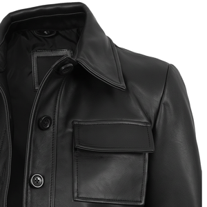 Nouvelle veste longue en fourrure de renard noire pour femme, tissée, teinte, zippée, en laine/soie - Product Image 2