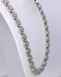 925 argent VVS Moissanite hommes mode chaîne cubaine avec émeraude et pierres rondes personnalisées luxe Hip Hop collier bijoux - Product Image 3