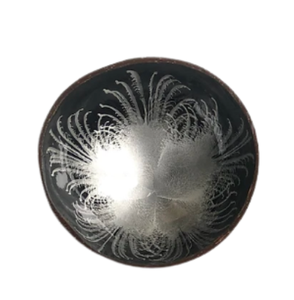 Bol décoratif artisanal en coque de noix de coco, intérieur laqué brillant, extérieur en noix de coco naturelle, décoration d'intérieur, bol en provenance du Vietnam - Product Image 2