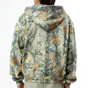 Sweat à capuche pour homme vente en gros 320GSM lourd surdimensionné décontracté coupe ample de haute qualité personnalisé sérigraphie logo pull - Product Image 3